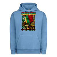Pigment Pebble Blue celebrating black freedom 6 19 1865 juneteenth Urban Hoodie - CowGirlArtShop