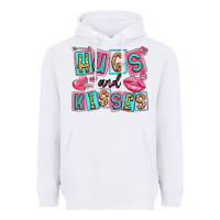 White hugs and kisses Heavyweight Hoodie - LillyAllenDesigns