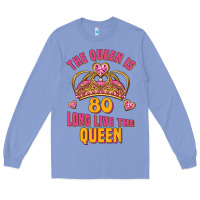 Colony Blue the queen is 80 long live the queen Long Sleeve Tee - Jasminsmagicworld