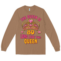 Toasted Coconut the queen is 80 long live the queen Long Sleeve Tee - Jasminsmagicworld
