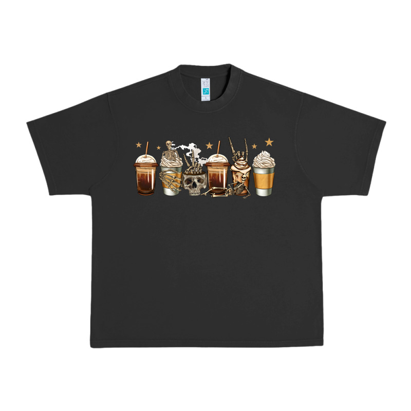 Skeleton Coffee Cups Urban Heavy Tee by Jasminsmagicworld | Teevron
