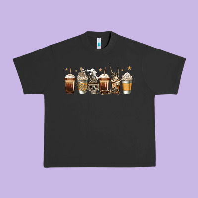 Skeleton Coffee Cups Urban Heavy Tee Designed By Jasminsmagicworld