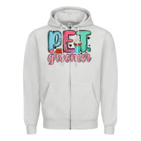 Dove Grey pet groomer Zipper Hoodie - MaliasSmallBusiness
