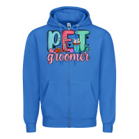 True Royal pet groomer Zipper Hoodie - MaliasSmallBusiness