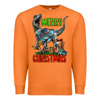 Carrot merry christmas velociraptor Premium Sweatshirt - LillyAllenDesigns
