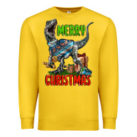 Lemon merry christmas velociraptor Premium Sweatshirt - LillyAllenDesigns
