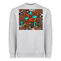 Heather Grey thankful turkey png Heavyweight Sweatshirt - JahusDesignShop