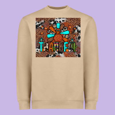 Thankful Turkey Png Heavyweight Sweatshirt Designed By Jahusdesignshop