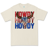 Howdy Howdy Howdy 4th Of July Bull Skull Billie Wi Premium Tee | Teevron