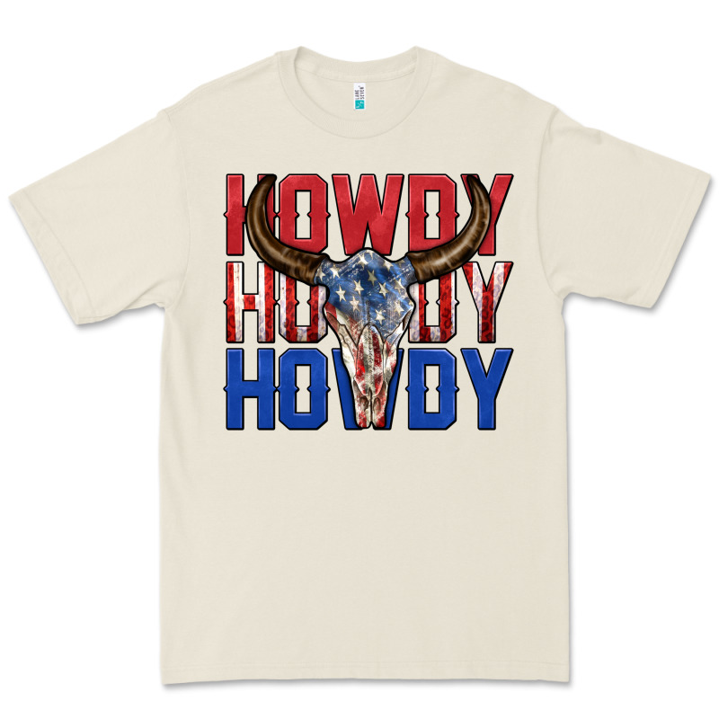 Howdy Howdy Howdy 4th Of July Bull Skull Billie Wi Premium Tee by texasbilliewilder | Teevron