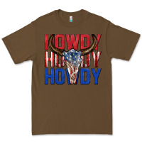 Cacao howdy howdy howdy 4th of july bull skull billie wi Premium Tee - texasbilliewilder