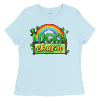 Baby Blue lucky charm Ladies Tee - MaliasSmallBusiness