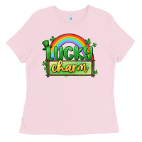 Bubblegum Pink lucky charm Ladies Tee - MaliasSmallBusiness