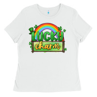 White lucky charm Ladies Tee - MaliasSmallBusiness