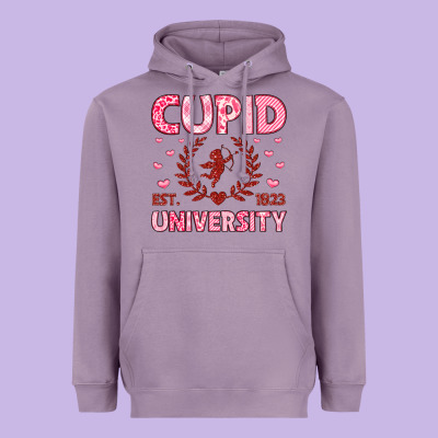 Cupid University Heavyweight Hoodie Designed By Lillyallendesigns
