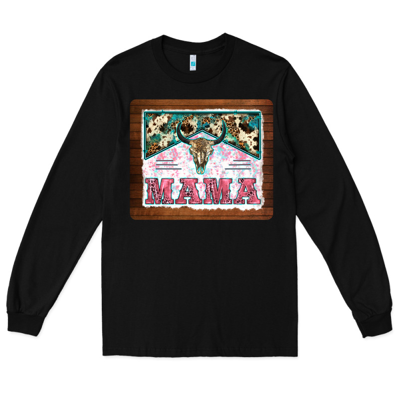 Western Bull Skull Mama Mousepad Long Sleeve Tee by BarkalooDesign | Teevron