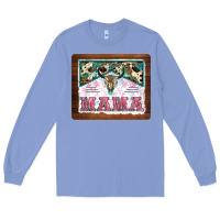 Colony Blue western bull skull mama mousepad Long Sleeve Tee - BarkalooDesign