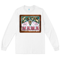 White western bull skull mama mousepad Long Sleeve Tee - BarkalooDesign