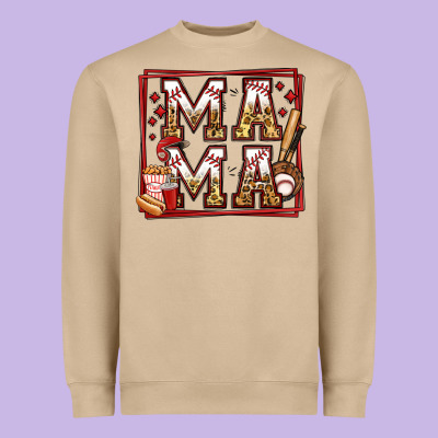 Baseball Mama Heavyweight Sweatshirt Designed By Jasminsmagicworld