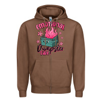 Chestnut emotional dumpster fire Zipper Hoodie - MaliasSmallBusiness