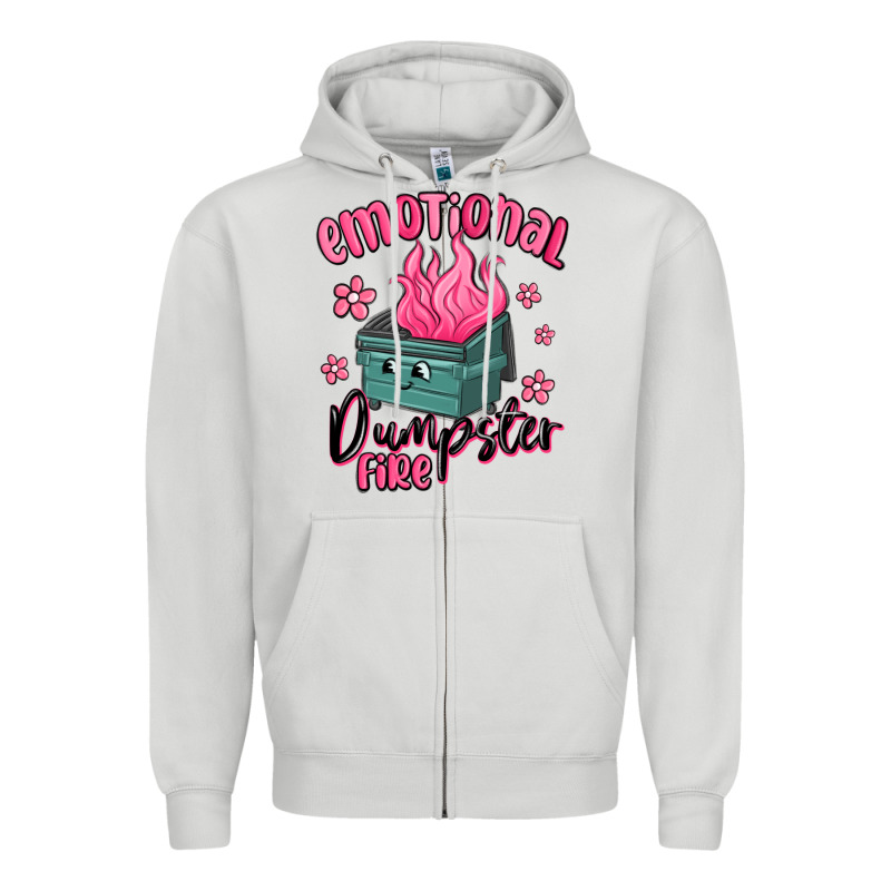 Emotional Dumpster Fire Zipper Hoodie by MaliasSmallBusiness | Teevron