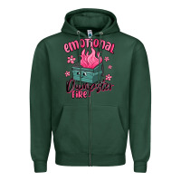 Sports Green emotional dumpster fire Zipper Hoodie - MaliasSmallBusiness