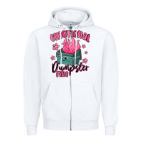 White emotional dumpster fire Zipper Hoodie - MaliasSmallBusiness