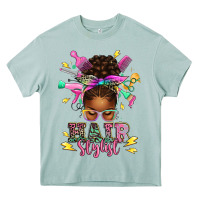 Arona hair stylist afro messy bun Heavy Core Tee - texasbilliewilder