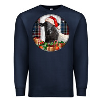 Navy christmas dorper sheep Premium Sweatshirt - LillyAllenDesigns
