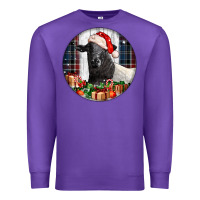 Purple christmas dorper sheep Premium Sweatshirt - LillyAllenDesigns