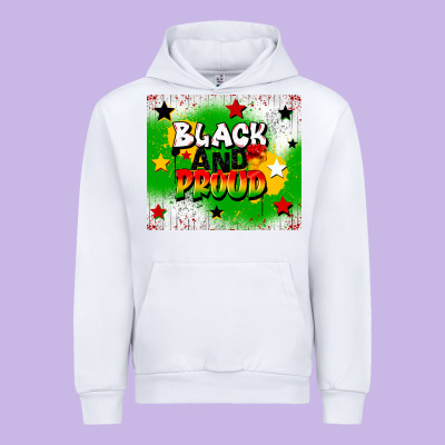 Black And Proud Urban Hoodie Designed By Cowgirlartshop