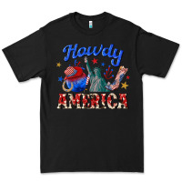 Black howdy america western Premium Tee - texasbilliewilder