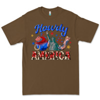 Cacao howdy america western Premium Tee - texasbilliewilder