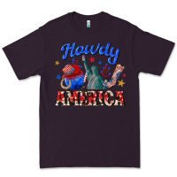 Plum howdy america western Premium Tee - texasbilliewilder