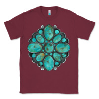 Burgundy turquoise gemstone Classic Tee - Artiststas