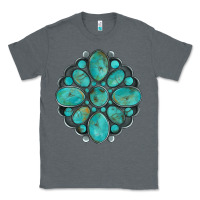 Charcoal Heather turquoise gemstone Classic Tee - Artiststas