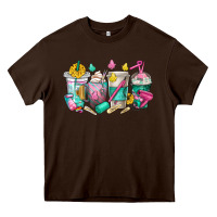 Chocolate Brown hairstylist coffee cups Heavy Core Tee - texasbilliewilder