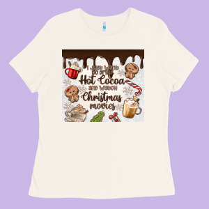 I Just Want To Drink Hot Cocoa Ladies Tee Designed By Maliassmallbusiness
