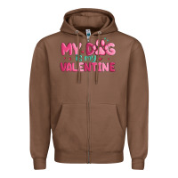 Chestnut my dog is my valentine Zipper Hoodie - MaliasSmallBusiness