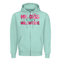 Seafoam my dog is my valentine Zipper Hoodie - MaliasSmallBusiness