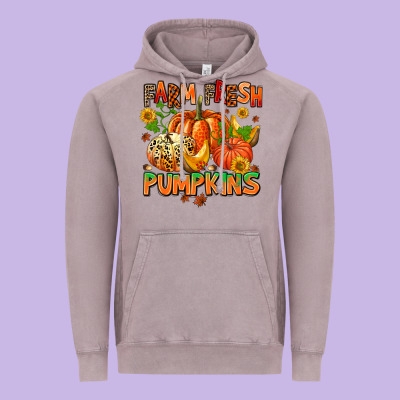 Farm Fresh Pupkins Vintage Hoodie Designed By Adodesignshop