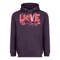 Plum love like jesus la Heavyweight Hoodie - LillyAllenDesigns