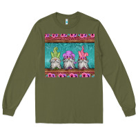 Army Green easter gnomes Long Sleeve Tee - Jasminsmagicworld