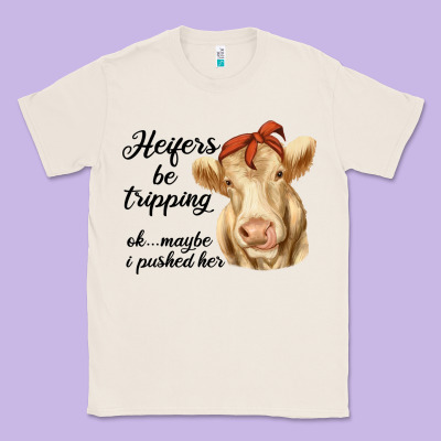 Heifer's Be Trippin' Charolais Cow Classic Tee Designed By Ranaportraitstore