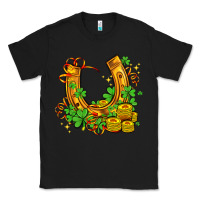Black horseshoe with shamrocks and coin Classic Tee - AdoDesignShop