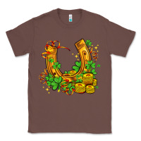 Chestnut horseshoe with shamrocks and coin Classic Tee - AdoDesignShop