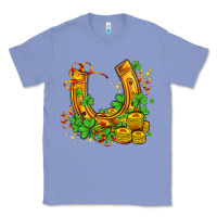 Colony Blue horseshoe with shamrocks and coin Classic Tee - AdoDesignShop