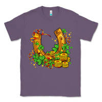 Lavender horseshoe with shamrocks and coin Classic Tee - AdoDesignShop