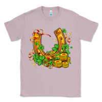 Lilac horseshoe with shamrocks and coin Classic Tee - AdoDesignShop