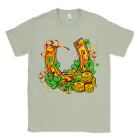 Matcha horseshoe with shamrocks and coin Classic Tee - AdoDesignShop